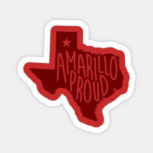 Amarillo Proud (Red Ink) Sticker